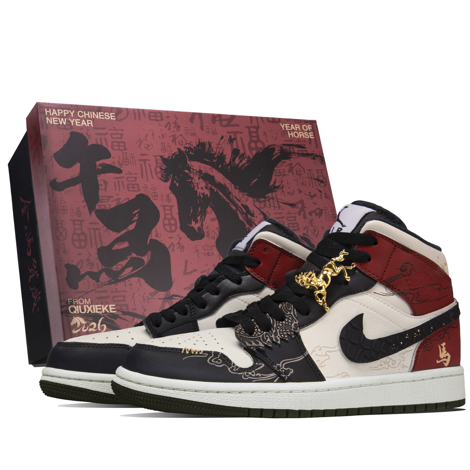 

Jordan Air 1 Vintage баскетбольные кроссовки мужские высокие черные белые красные