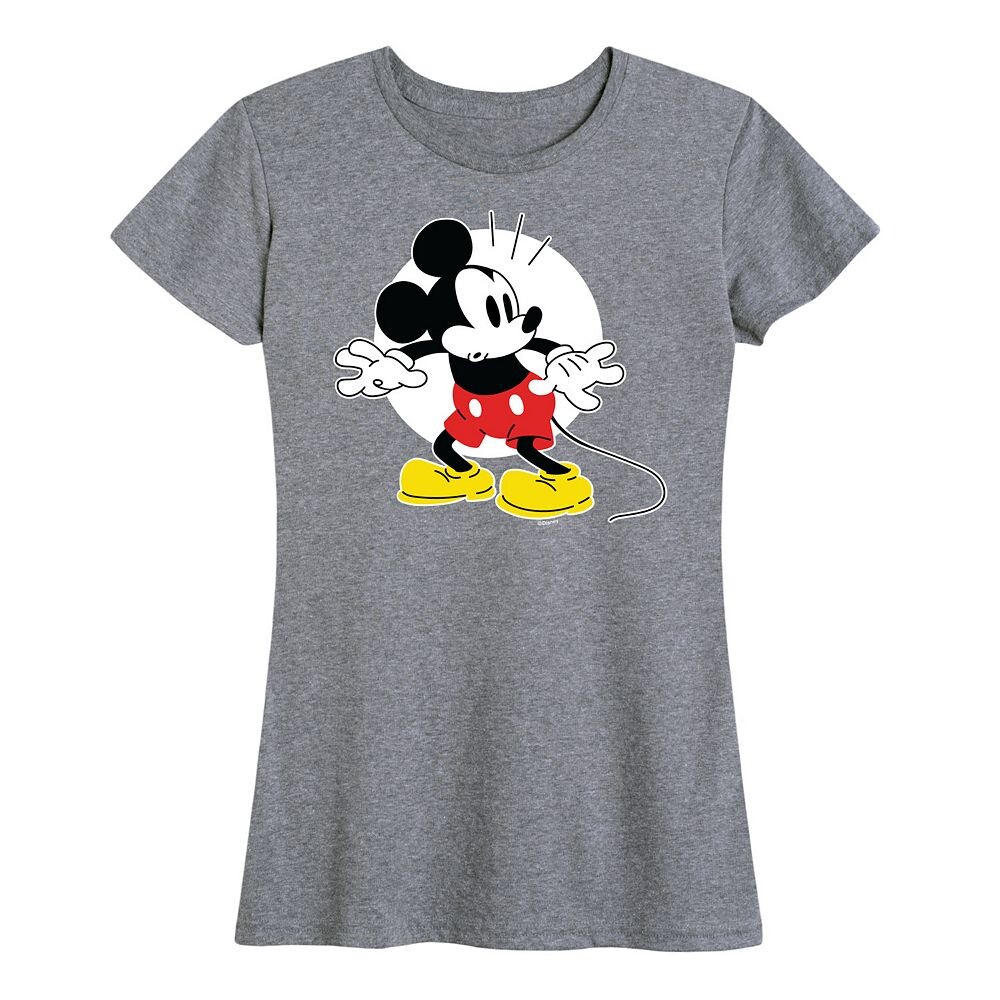 

Женская футболка с рисунком Микки Мауса Disney's Surprise, цвет Heather Gray