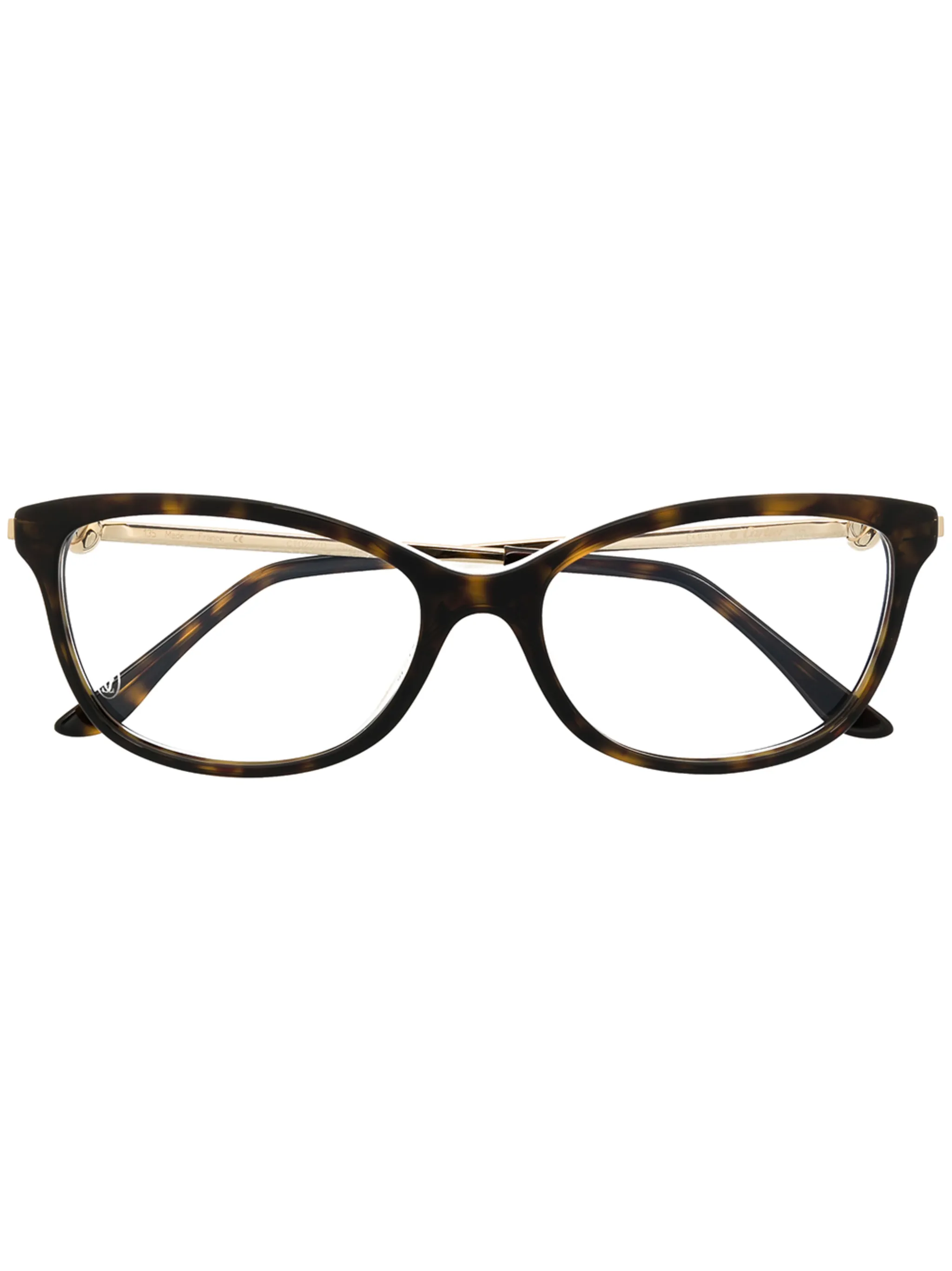 

Очки 02570 в квадратной оправе Cartier Eyewear, коричневый