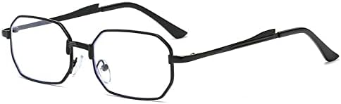 

Узкие солнцезащитные очки 2027 года, модные прямоугольные, для женщин и мужчин, металлические, для вождения, классические очки с защитой от УФ-излучения UV400 MTZJH, Black Clear