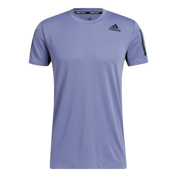 

Футболка men's heat.rdy training sports running quick dry short sleeve light purple t-shirt Adidas, фиолетовый