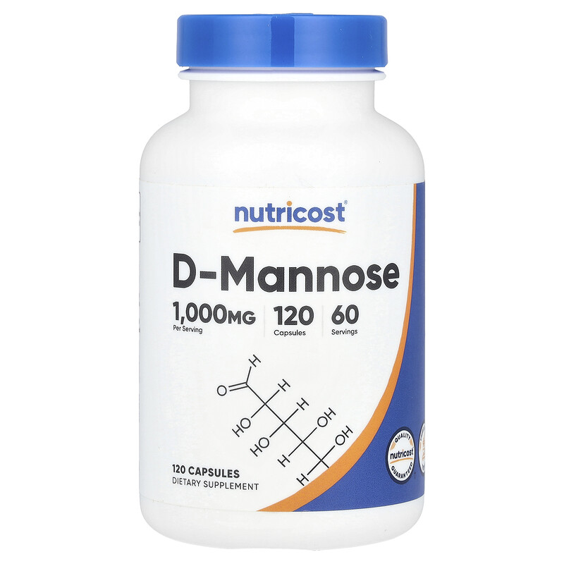 

Nutricost, D-Mannose, 1,000 mg, 120 Capsules (500 mg per Capsule)