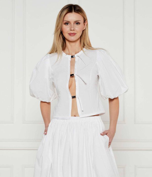 

Блузка коричневая Slim fit Pinko, белый