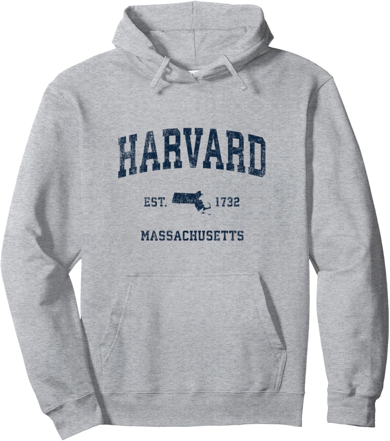 

Худи Harvard Massachusetts Vintage Sport Design Navy Print, серого цвета Harvard Ma Retro T-Shirts & Gifts