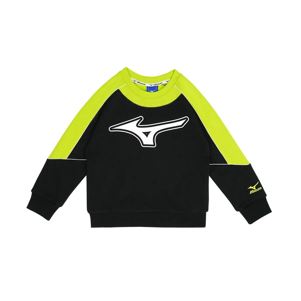 Свитшот детский с круглым вырезом Mizuno белый — фото 3