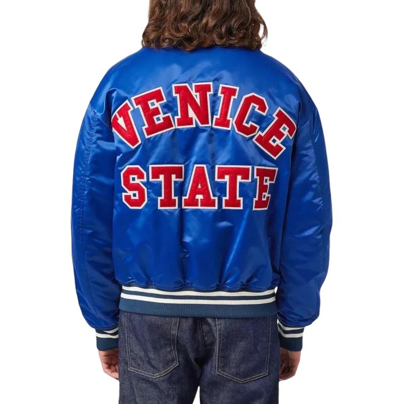 DIESEL Куртка мужская синяя с бейсбольным воротником Moderate Pilot — фото 3