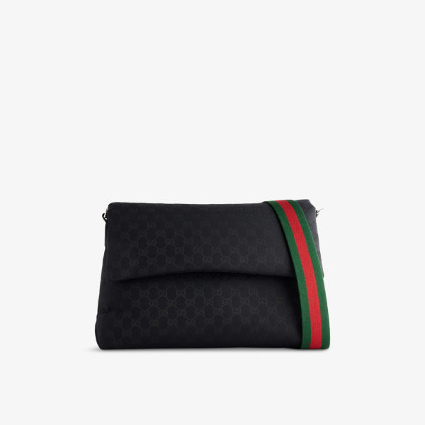 

Средняя холщовая сумка через плечо GG Gucci, мультиколор