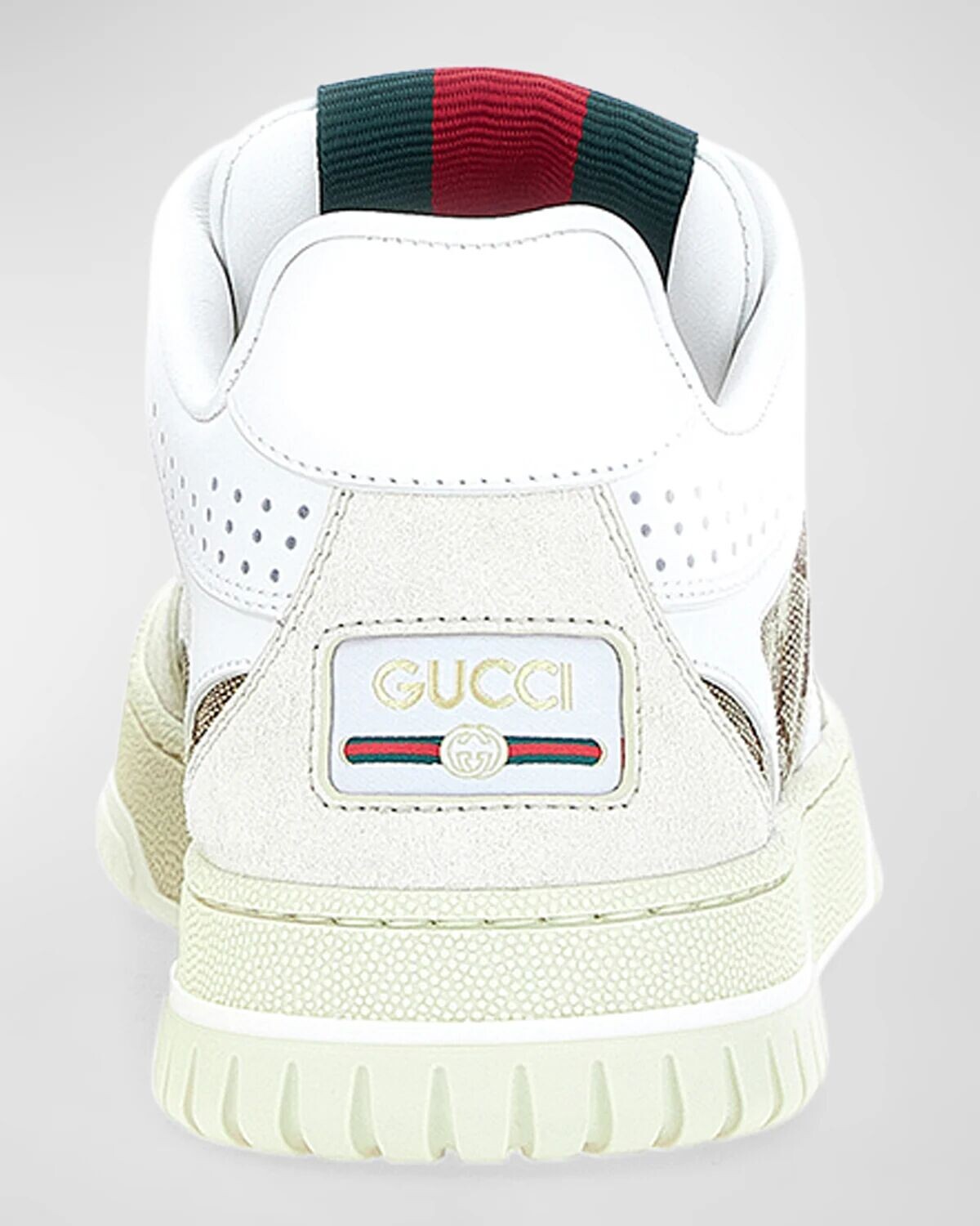 Кожаные низкие кеды ReWeb GG Gucci, цвет Ivory Beige — фото 3
