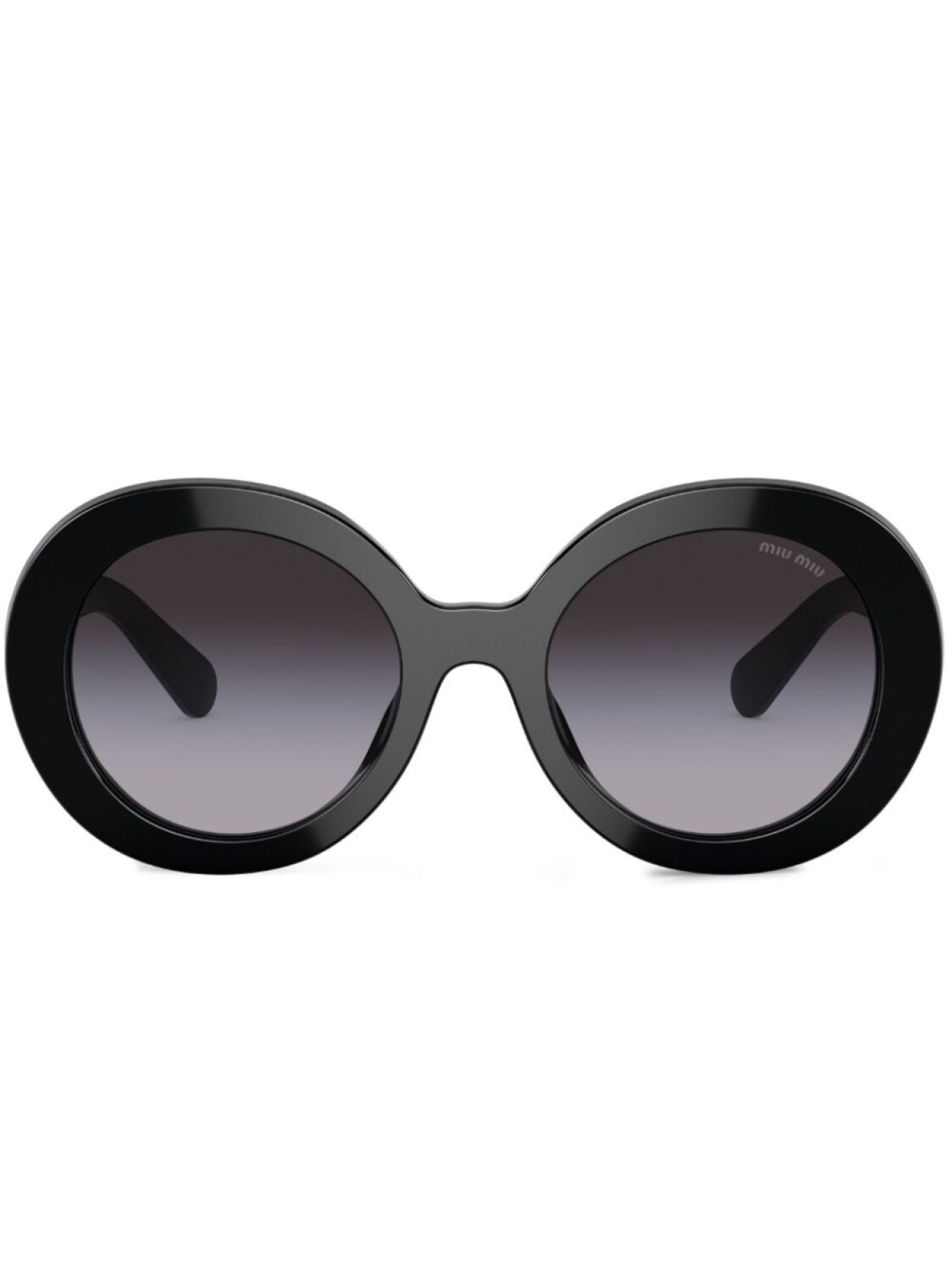 

Массивные солнцезащитные очки в круглой оправе Miu Miu Eyewear, черный