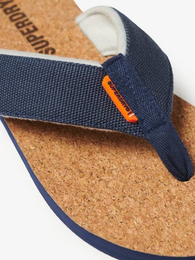 Пробковые графические шлепанцы Superdry, цвет Lauren Navy — фото 2
