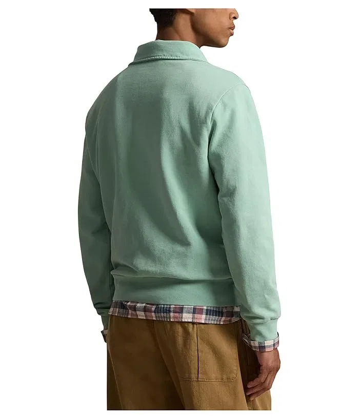 Толстовка флисовая с четверть-застежкой-молнией Loopback Polo Ralph Lauren, Fatigue — фото 3