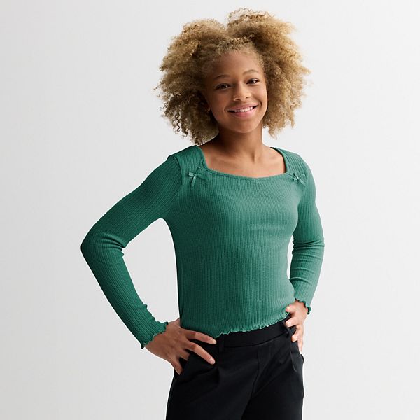 

Детская блузка с металлическим блеском So, Newport Teal