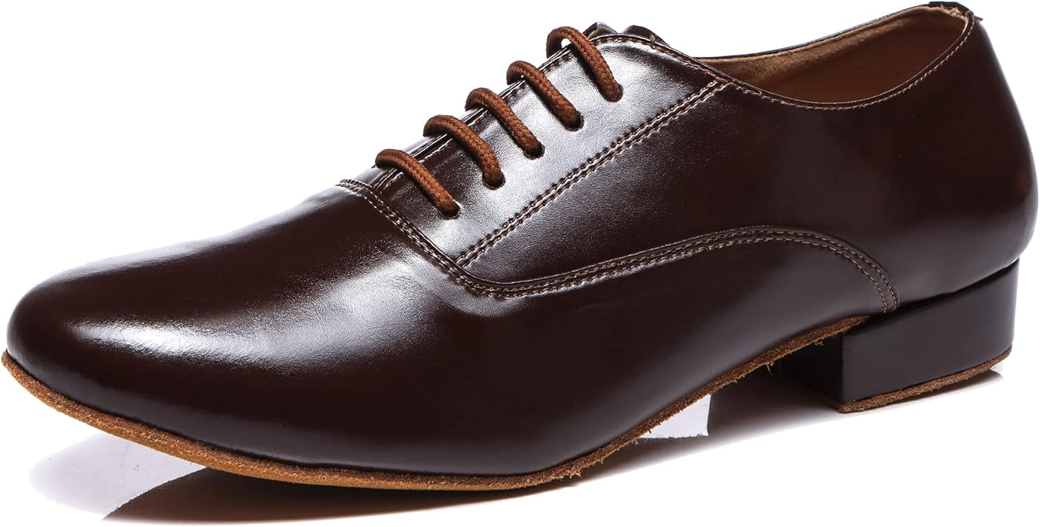 

Танцевальные туфли MSMAX Jazz для девочек, костюмные сапоги из ПУ для мальчиков Minishion, L533 Coffee