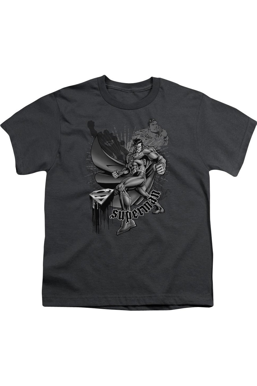 

Футболка с коротким рукавом для детей "Супермен: Бой и полет" Gildan, Charcoal