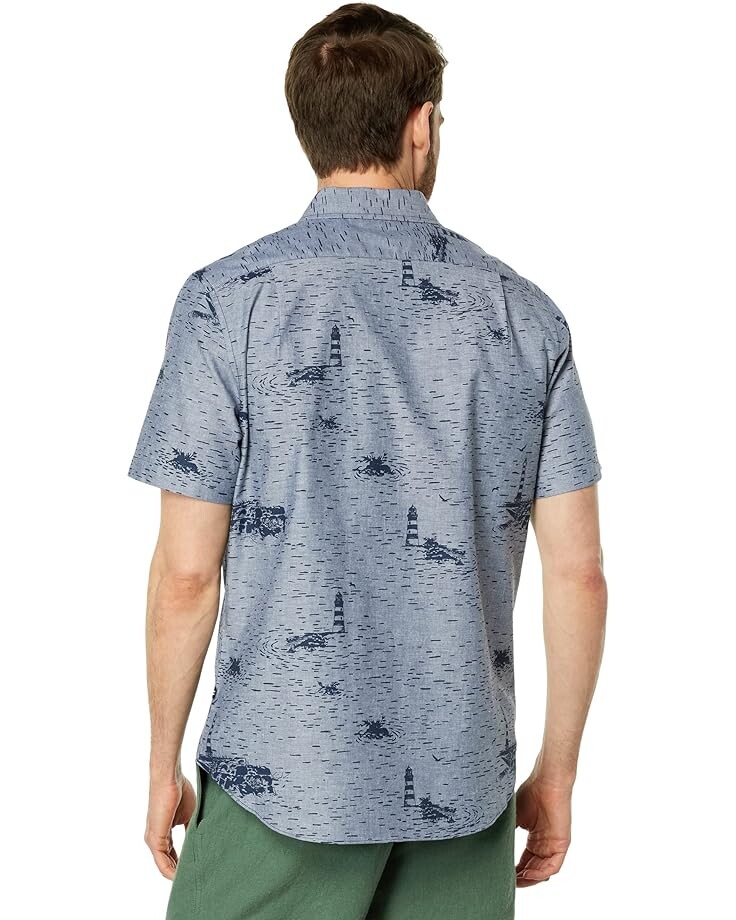

Рубашка Nautica Printed Short Sleeve Shirt, цвет Lapis Blue
