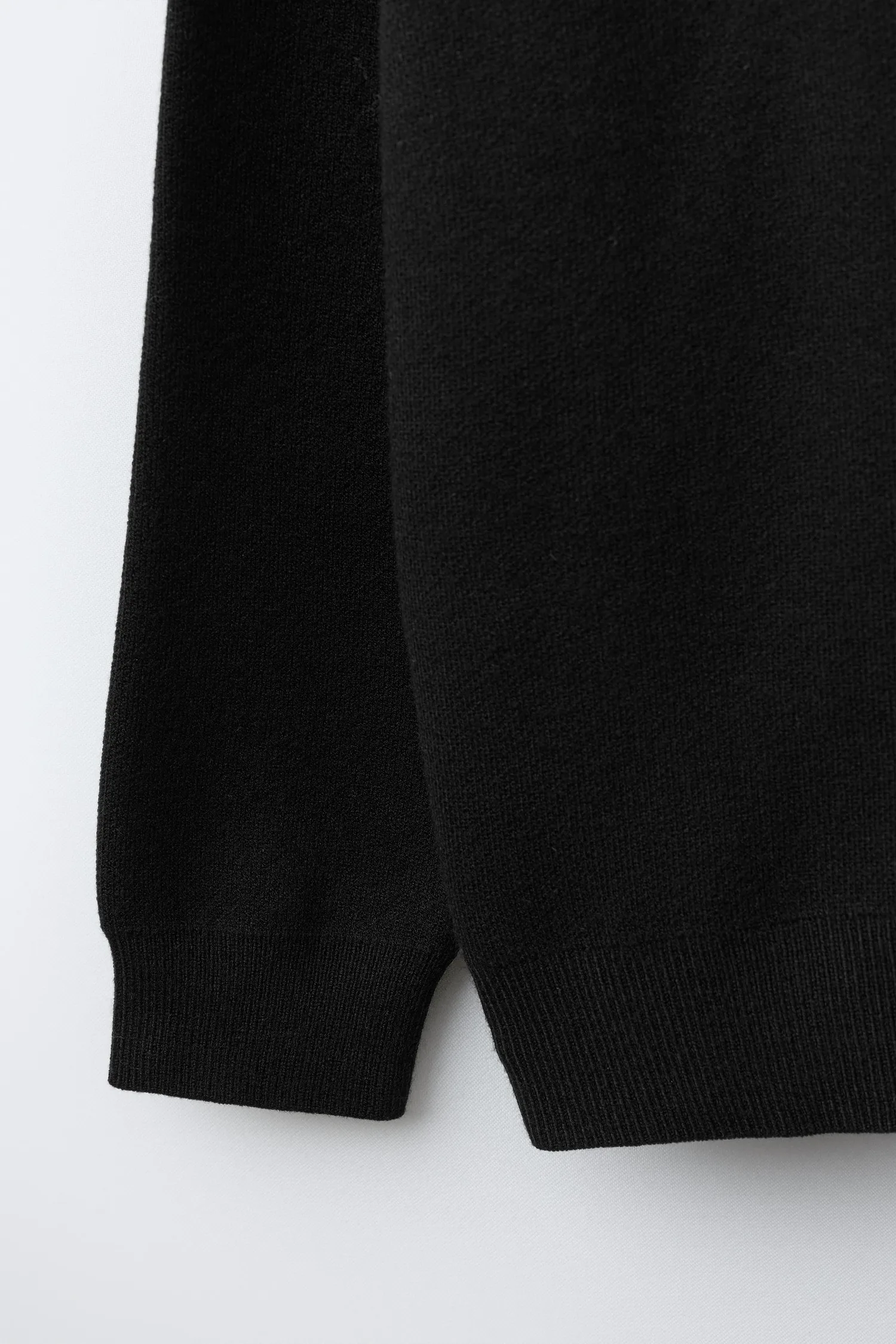 Однотонный вязаный свитер Zara, черный — фото 4