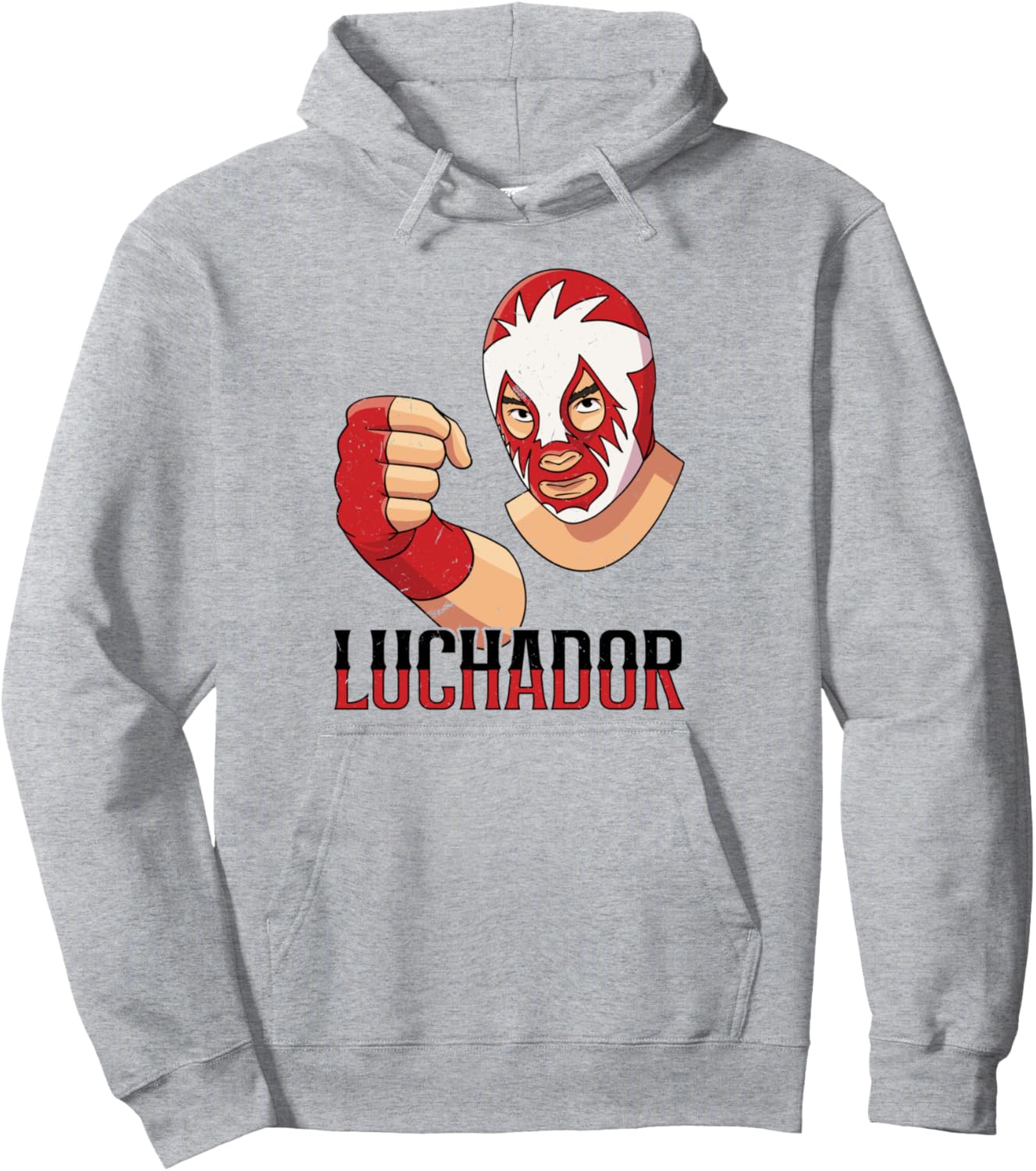 

Маска мексиканского профессионального рестлера, борца луча либре, толстовка с капюшоном мексиканского бойца, серая Lucha Libre Gifts