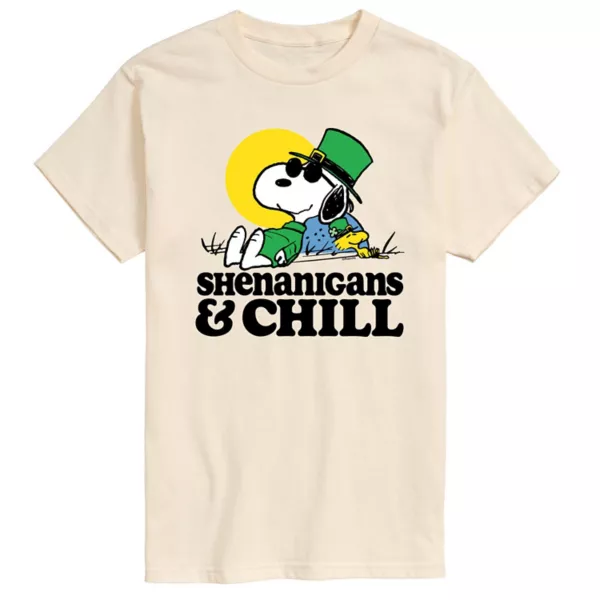 

Мужская футболка с принтом «Peanuts Shenanigans» Licensed Character, бежевый