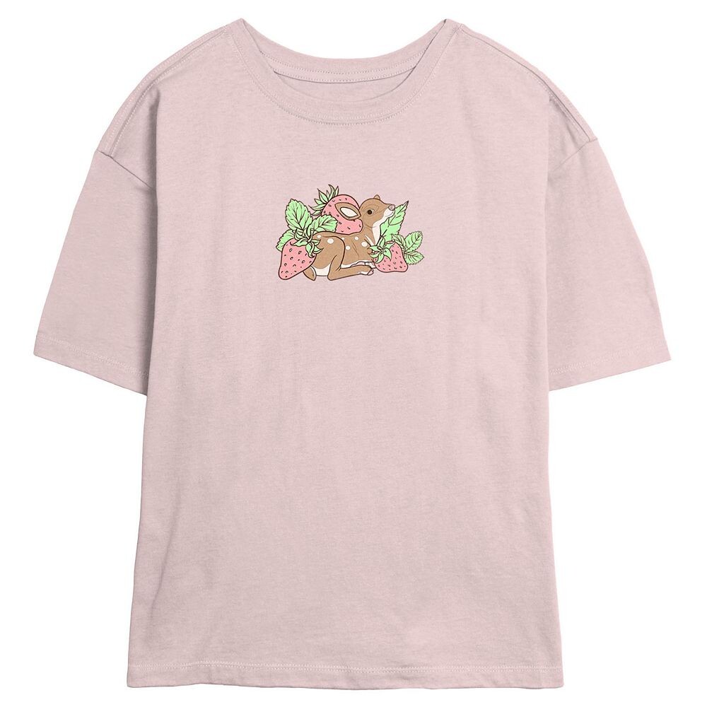 

Детская футболка с рисунком Strawberry Deer Skimmer, цвет Blush