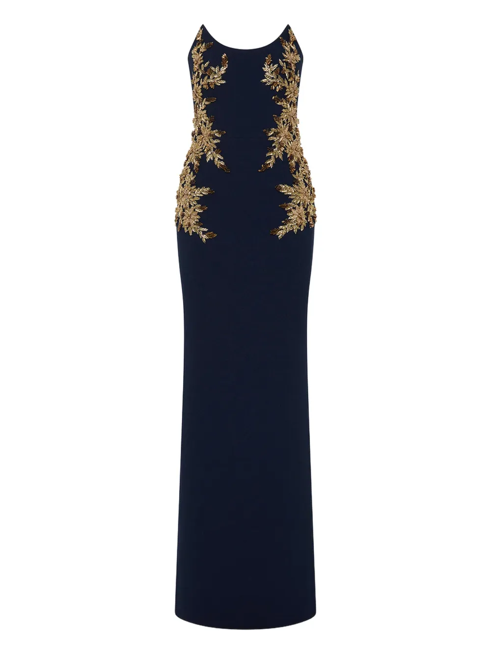 

Украшенное платье без бретелек Rebecca Vallance, синий