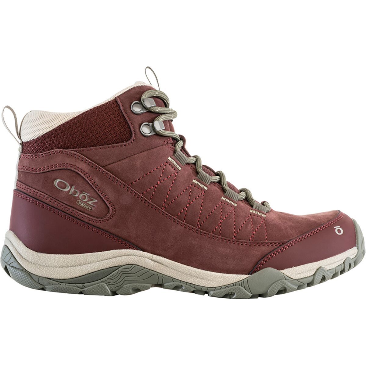 Ботинки для походов Ousel Mid B-Dry Wide Oboz, цвет port