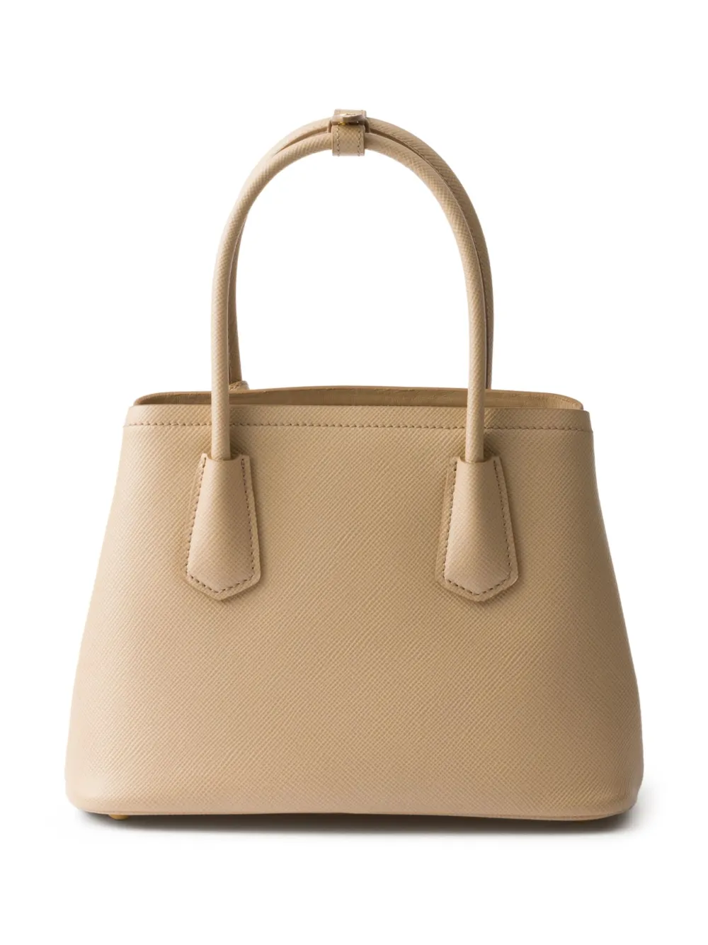 Маленькая сумка-тоут Prada Double Saffiano, нейтральный — фото 2
