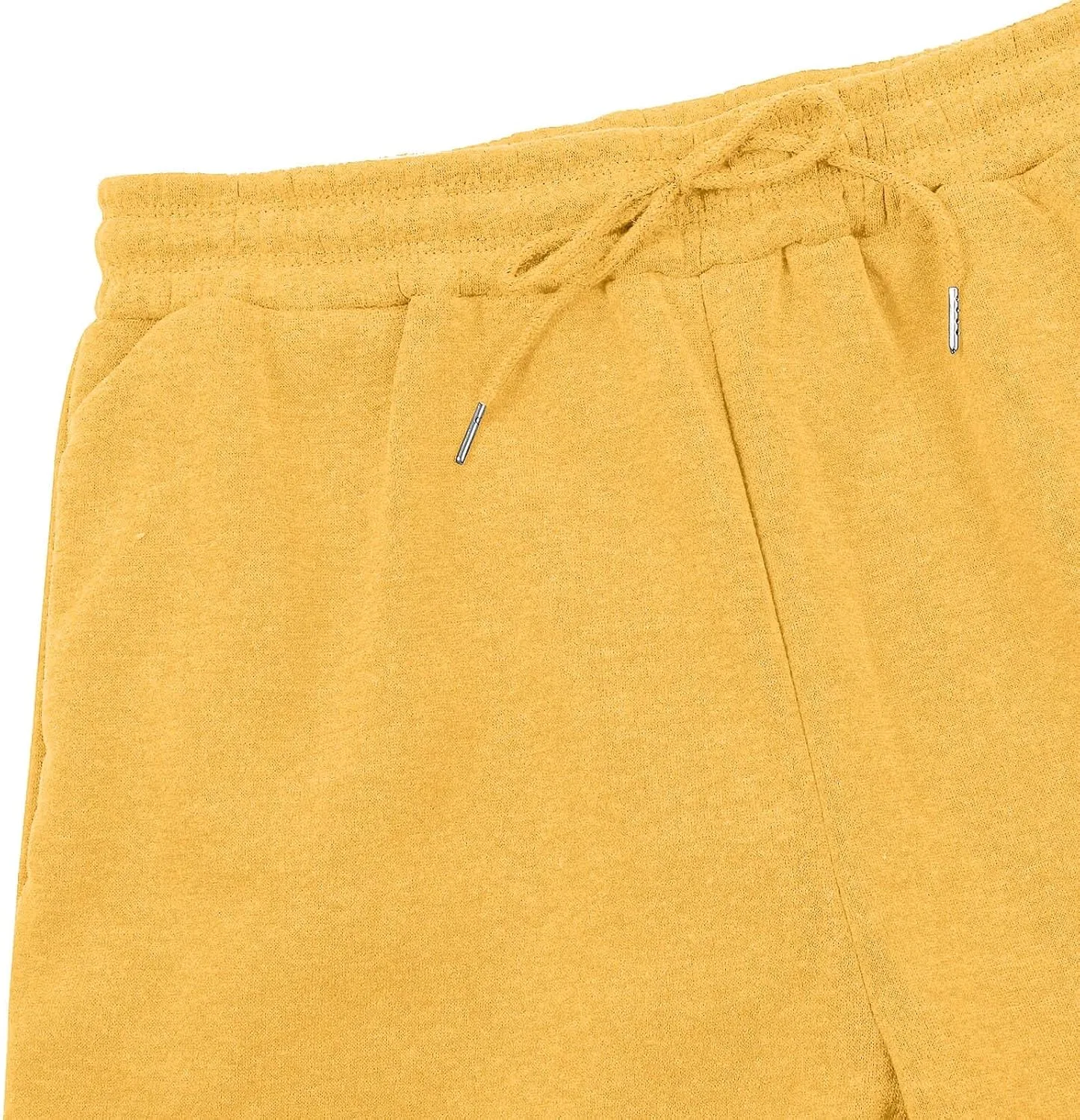 Спортивные брюки с карманами, высокая талия, свободные, Generic, A02_yellow — фото 3