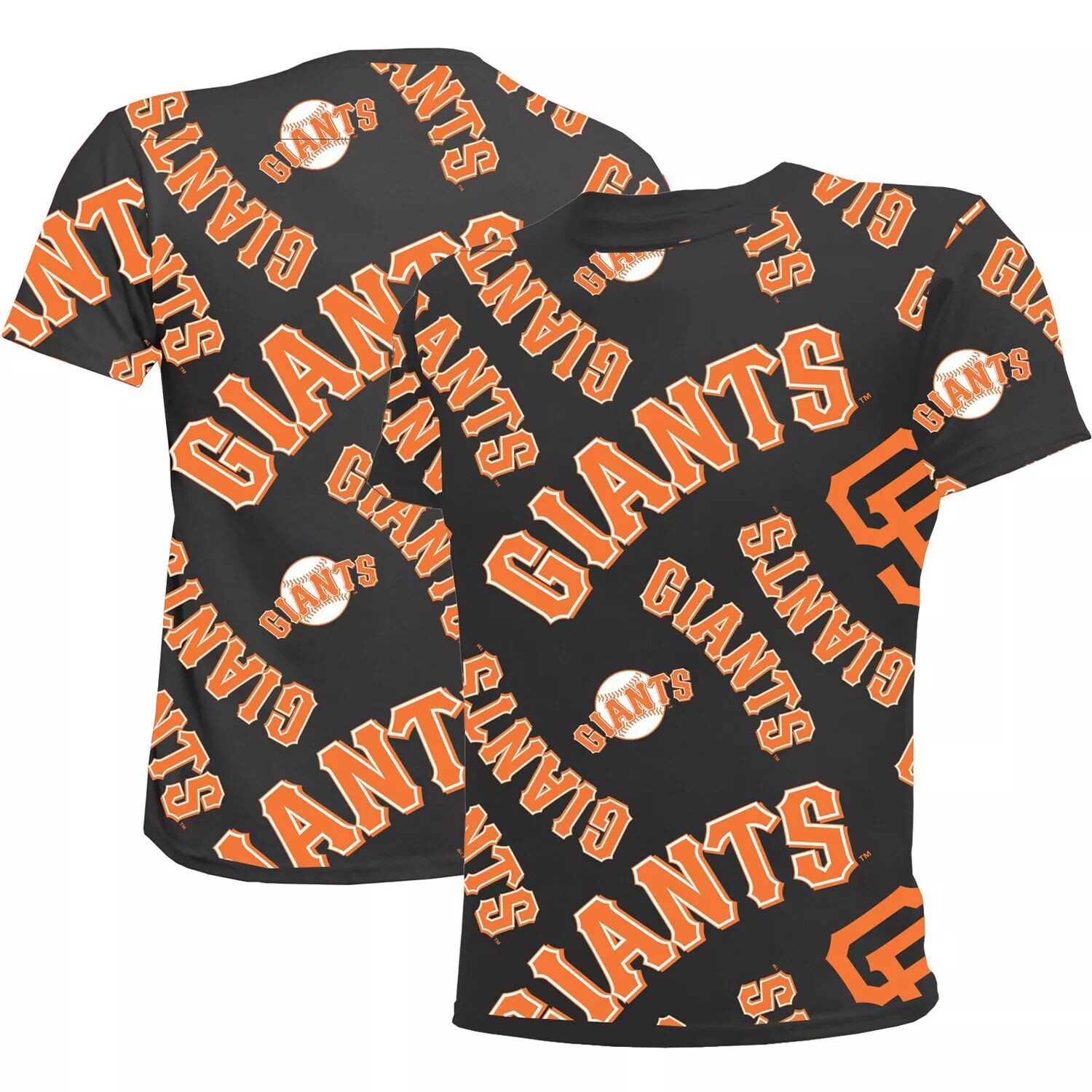 Черная футболка команды San Francisco Giants Allover Youth Stitches Stitches — фото 4