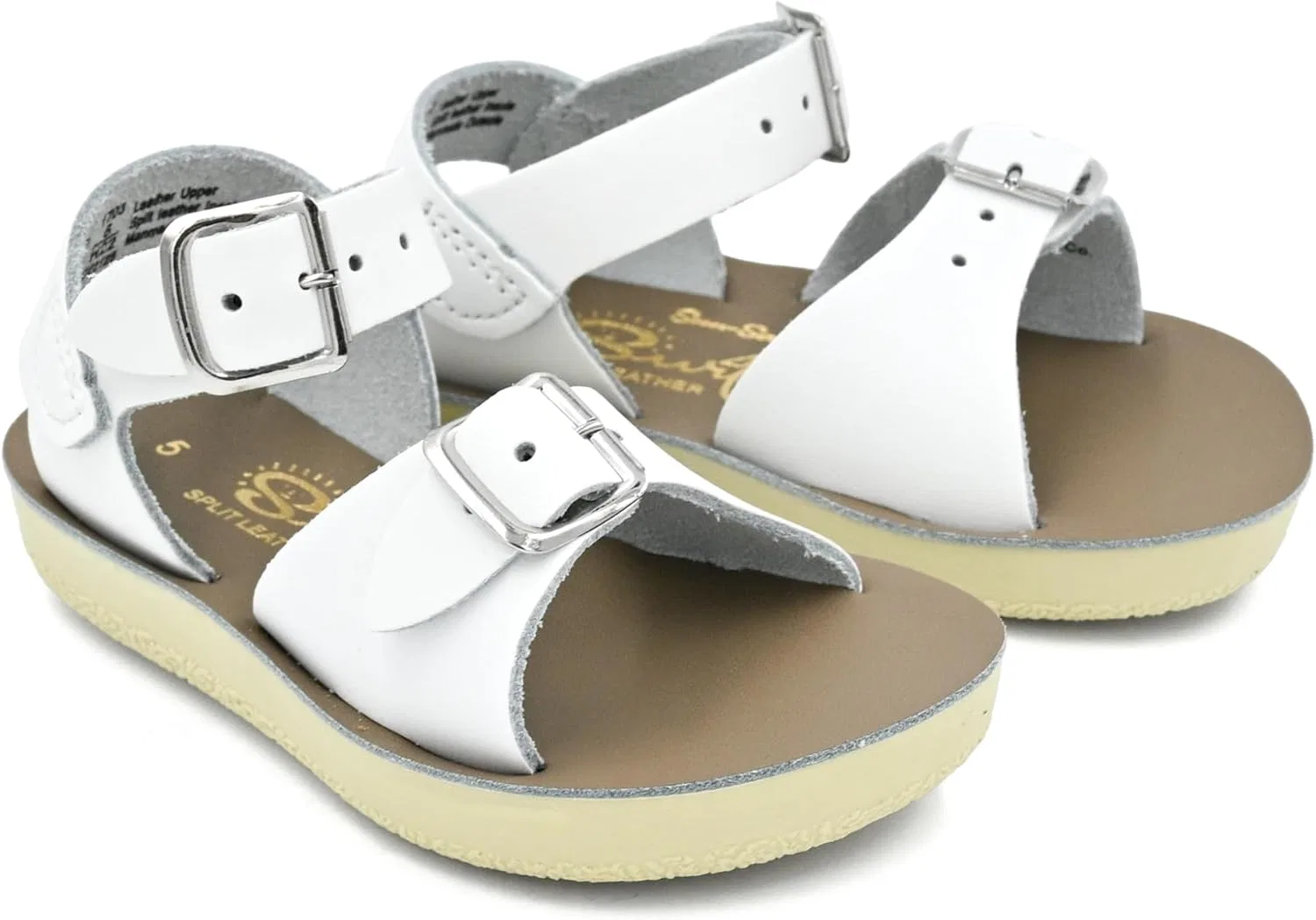 Сандалии кожаные Sun-San, белый Salt Water Sandals — фото 4