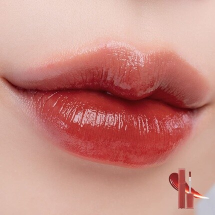 Блеск для губ Dewyful Water Tint 0,18 жидких унций 04 Chili Up Стойкий оттенок для губ Увлажняющий натуральный блеск Mlbb, Rom&Nd — фото 2