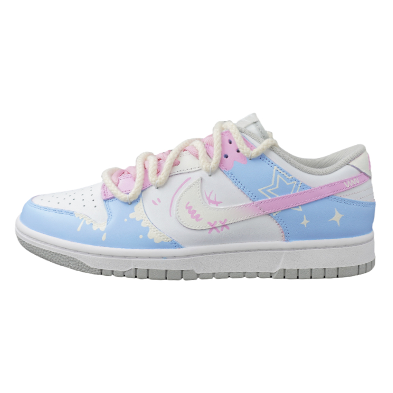 

Nike Кроссовки для скейтбординга Dunk HEN Ji Low Top, мужские, белые, синие, розовые