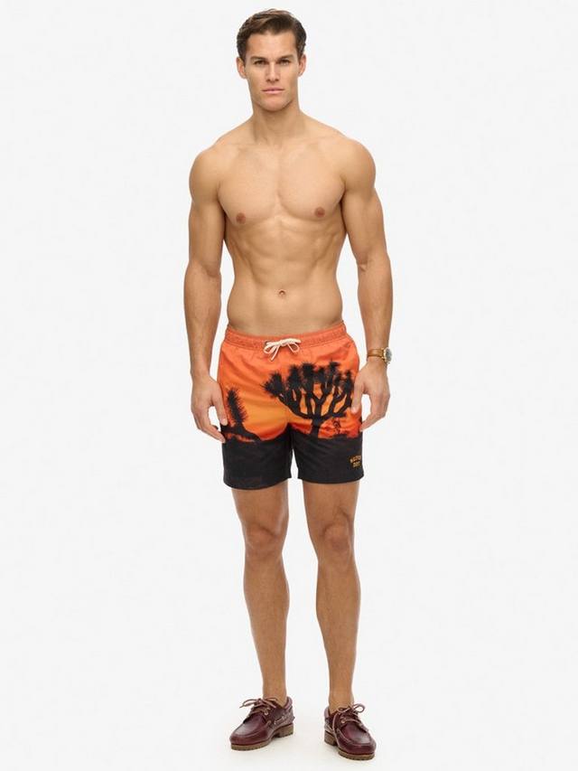 Фотографические плавательные шорты 17 дюймов Superdry, цвет Sunset Orange — фото 4