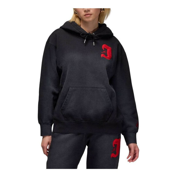 

Толстовка flight fleece satin-lined hoodie asia sizing 'black' Air Jordan, черный