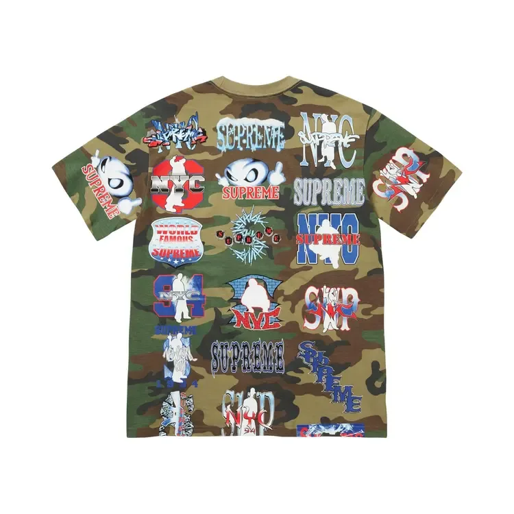Футболка Supreme Flash Tee 'Woodland Camo', коричневый — фото 2
