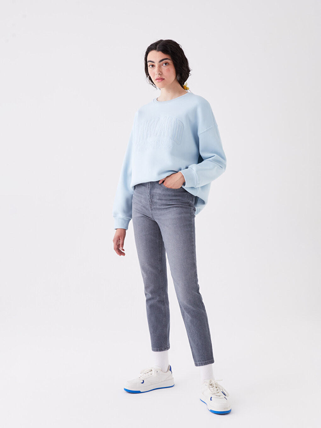 

Женские джинсовые брюки с высокой талией для мамы LCW Casual