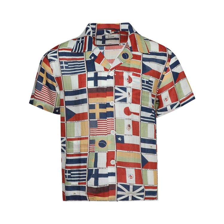 

Рубашка Bode International Flags Short-Sleeve Shirt 'Multicolor', разноцветный