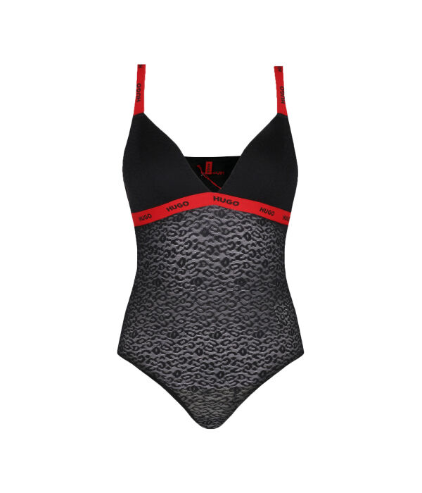 

Боди женское Hugo Bodywear с чашками кружевное, черный