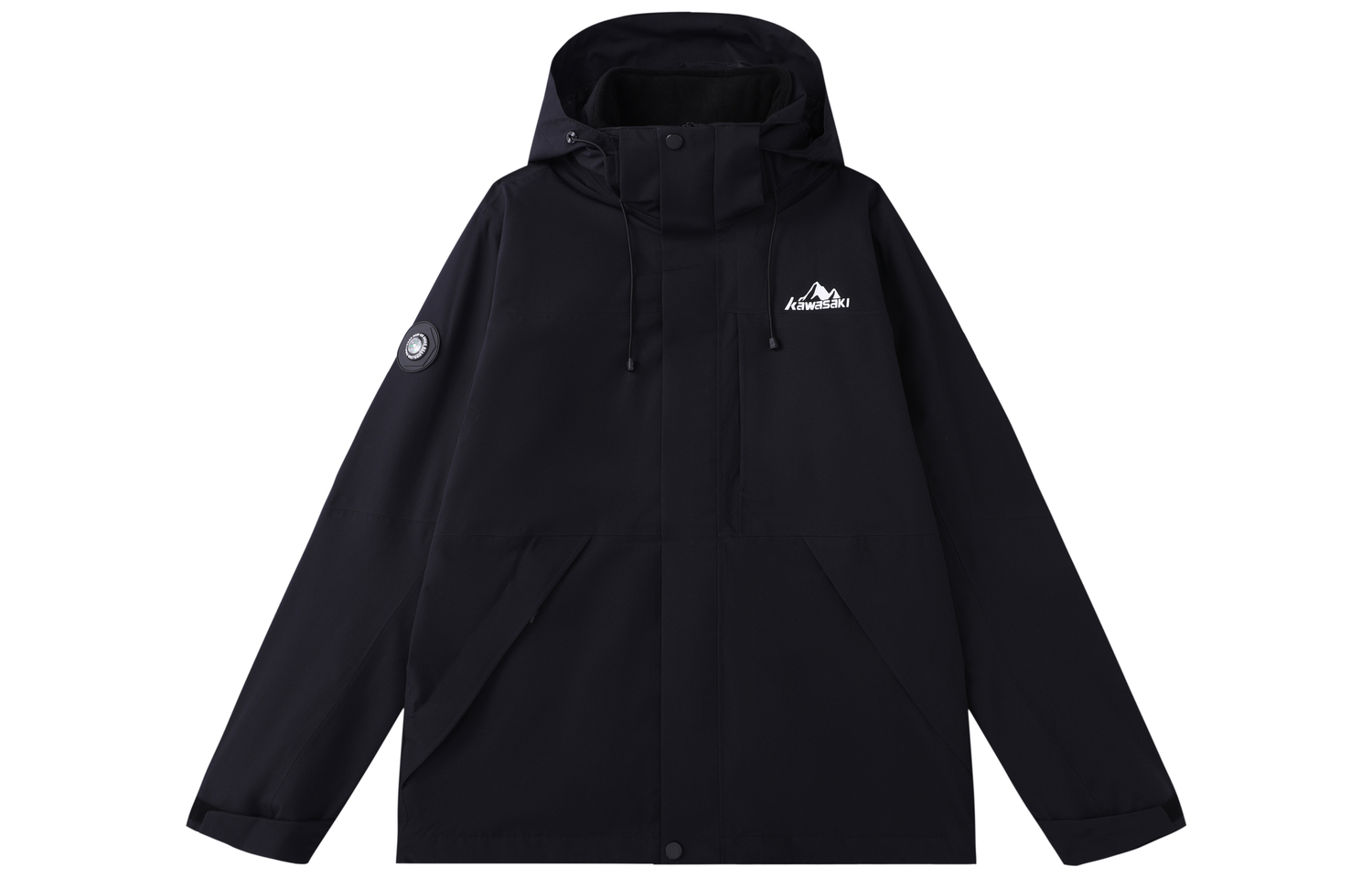 

Kawasaki Ветровка для походов на открытом воздухе водонепроницаемая ветронепроницаемая с защитой от ультрафиолета унисекс, Black