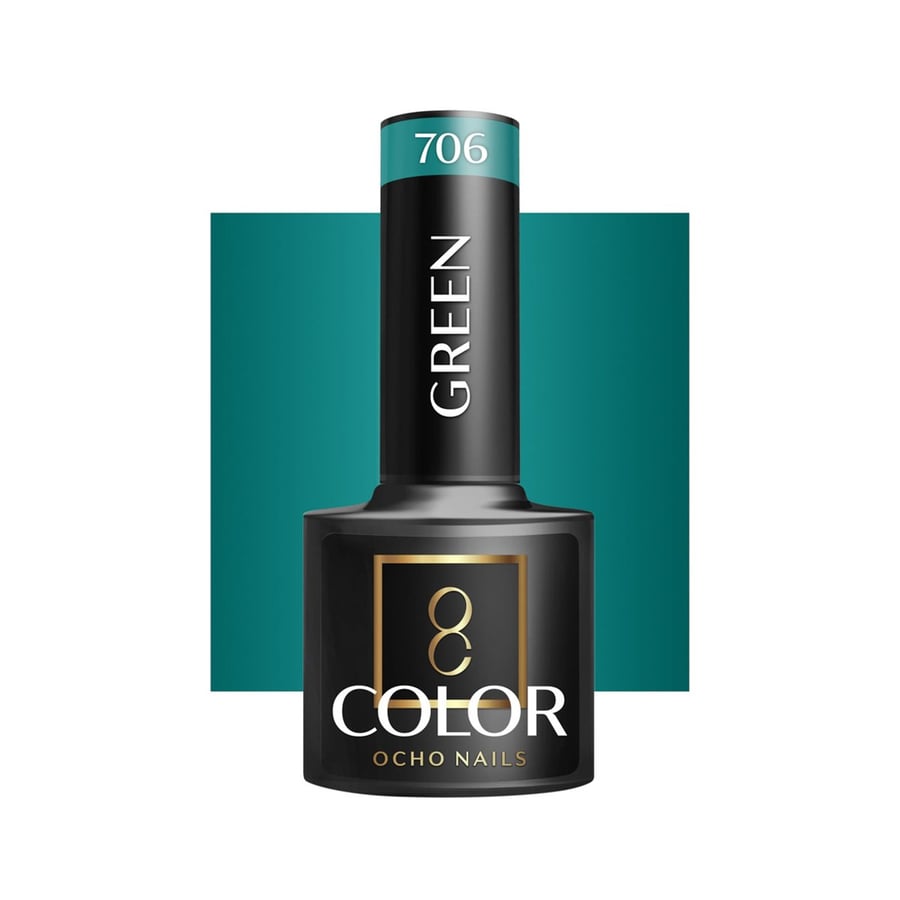 

OCHO NAILS Гибридный лак для ногтей зеленый 706 -5 г Active Shop
