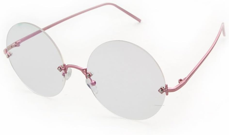 

Модные женские солнцезащитные очки без оправы с круглыми линзами, металлические, стильные, с отражающей пленкой, мужские солнцезащитные очки с линзами для очков MTZJH, C10 Pink