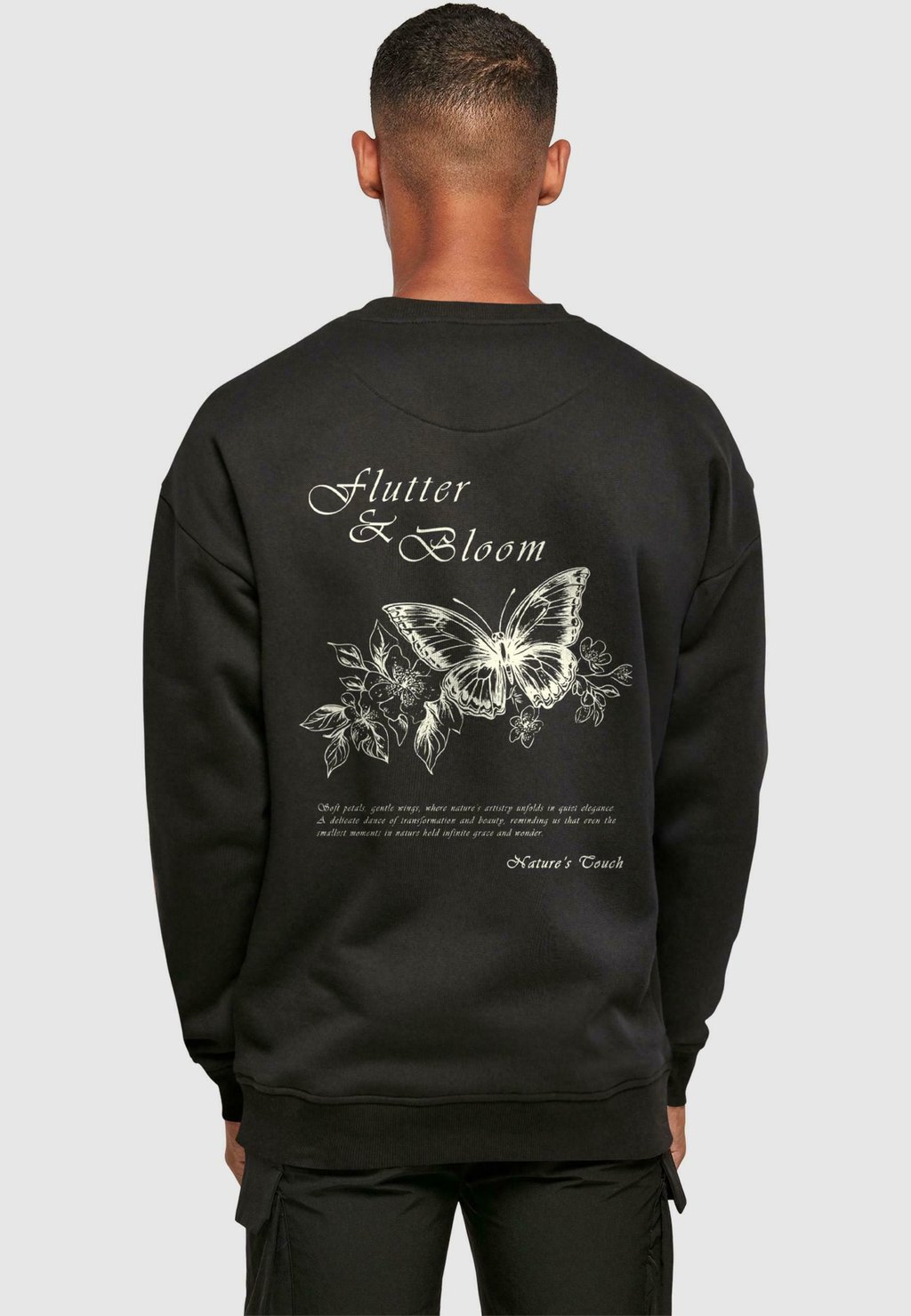 

Толстовка FLUTTER AND BLOOM CREWNECK Merchcode, черный