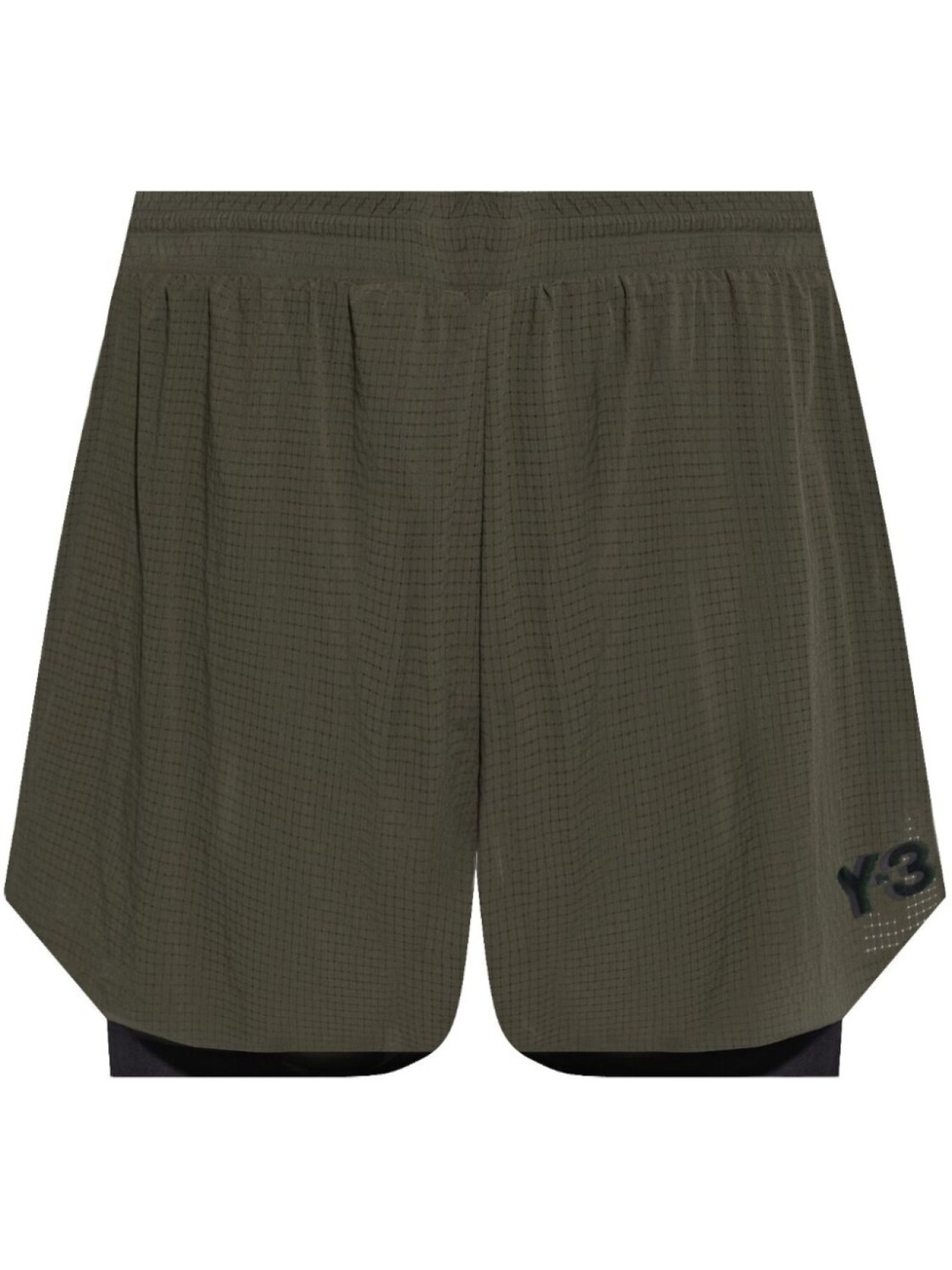 

Y-3 шорты для бега с логотипом, зеленый