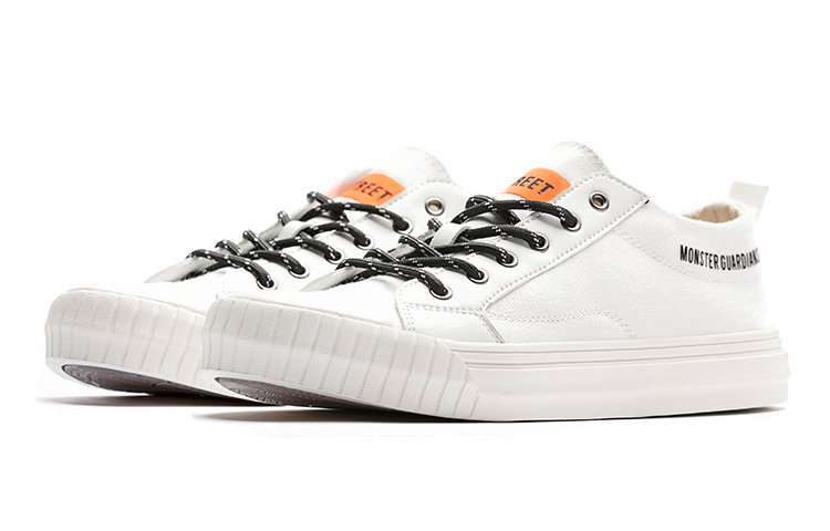 

Мужские скейтерские кроссовки Low Top White/Black/Orange Monster Guardians, Pitch Black Asphalt Black