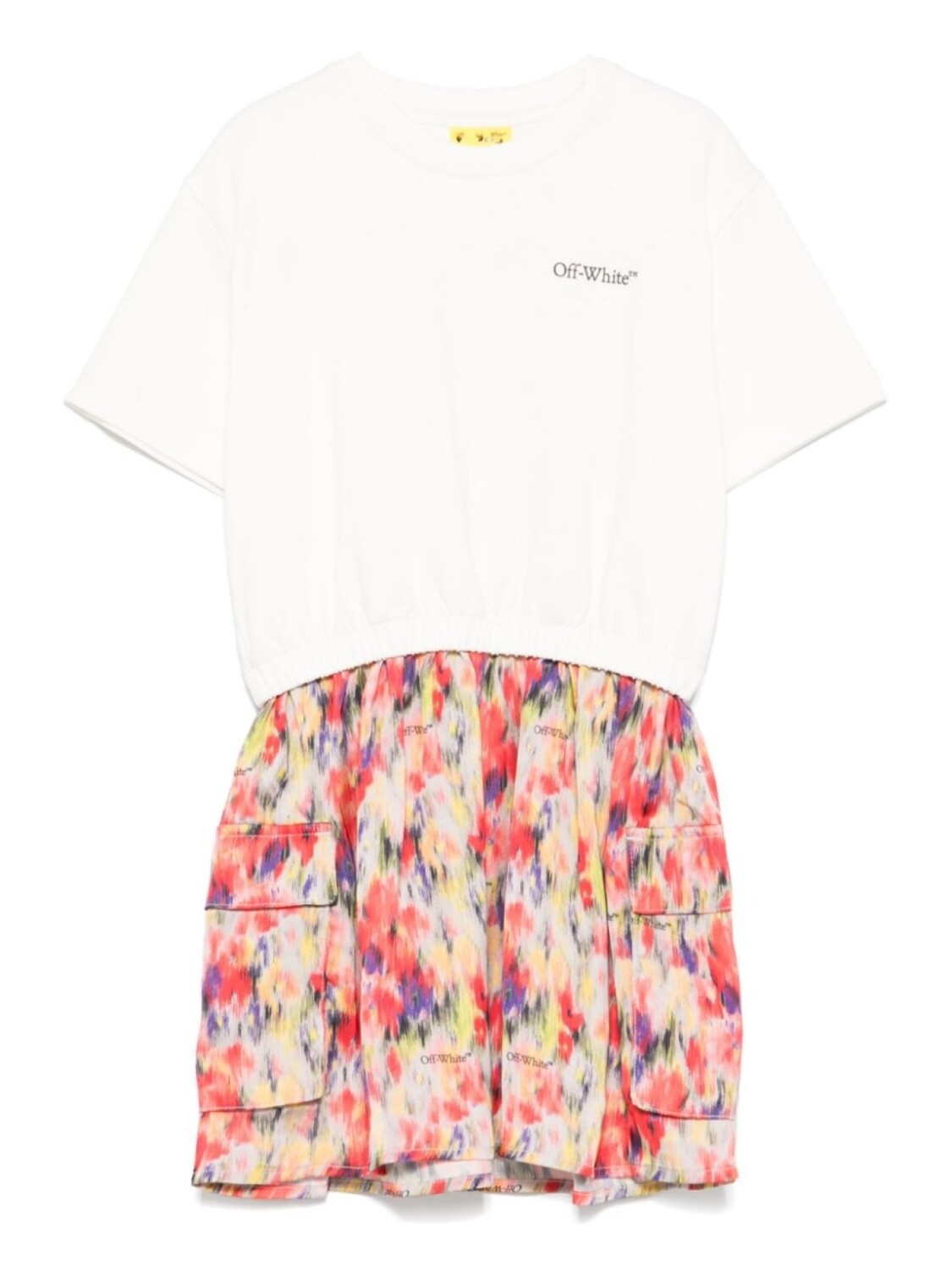 

Платье с логотипом Off-White Kids, белый
