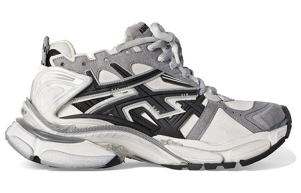 Кроссовки runner sneakers 'grey white black nylon and suede like fabric' Balenciaga, серый — фото 2