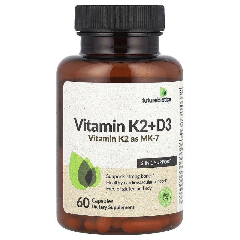 

Futurebiotics, Витамин K2 + D3`` 60 капсул
