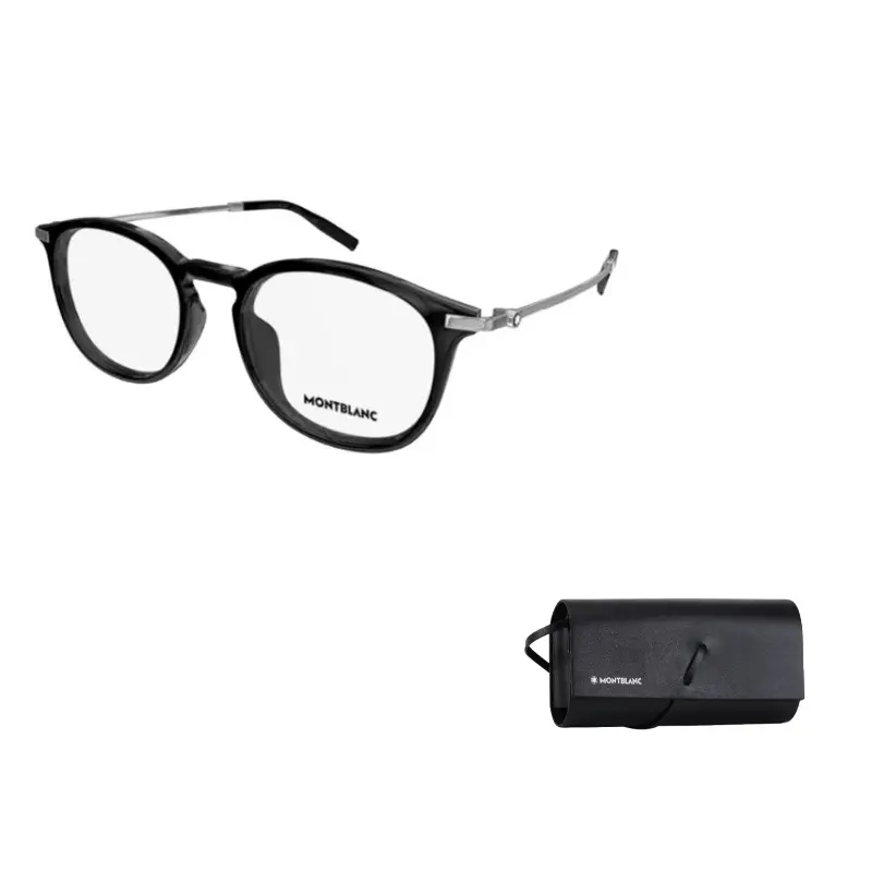 

MONTBLANC Титановая оправа для очков квадратной формы унисекс черная, Black