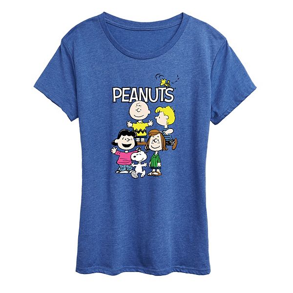 

Футболка с принтом Peanuts для женщин Licensed Character, Heather Royal Blue, Синий, Футболка с принтом Peanuts для женщин Licensed Character, Heather Royal Blue