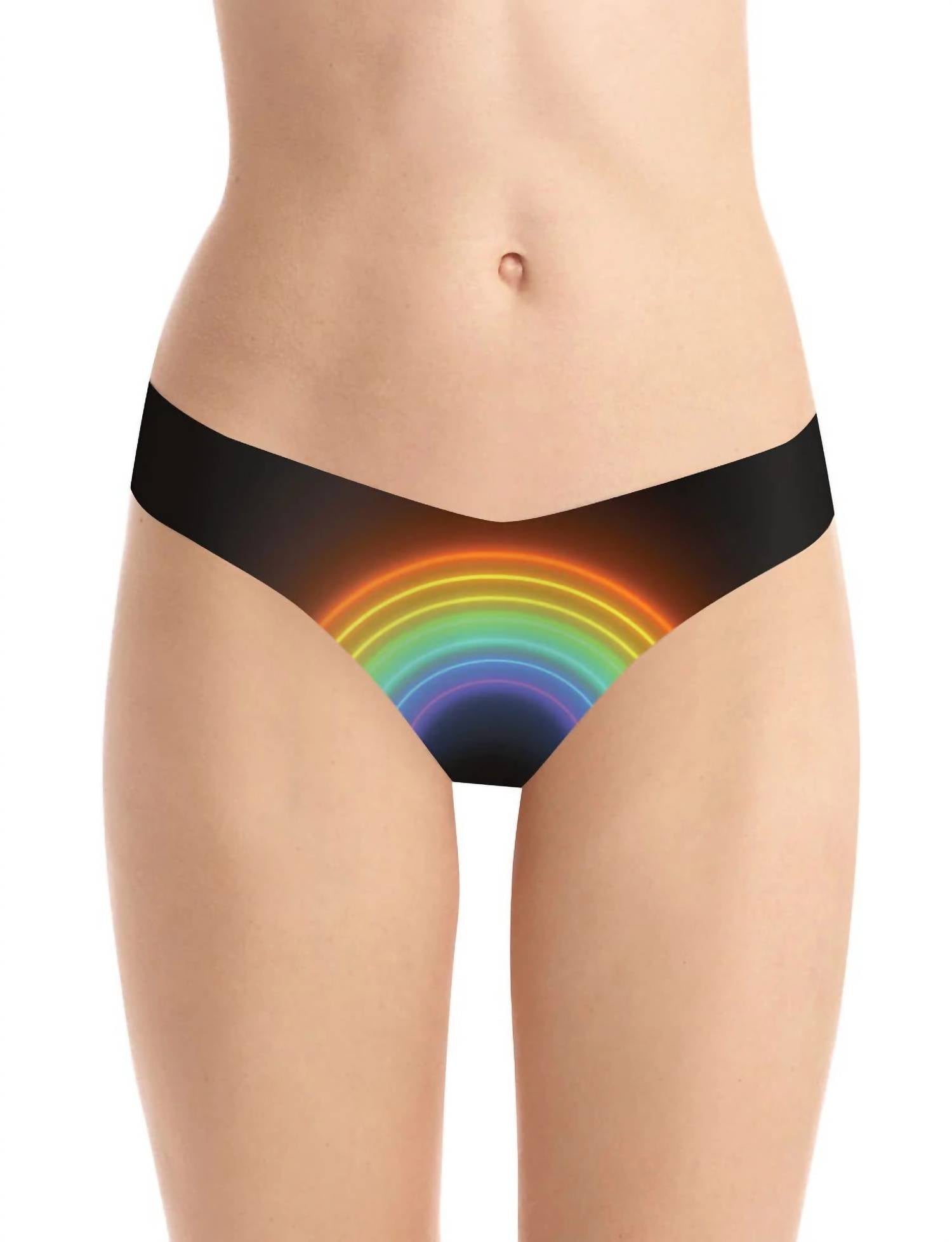 

Фотосессия в трусиках-стрингах в радужном цвете Commando, цвет rainbow