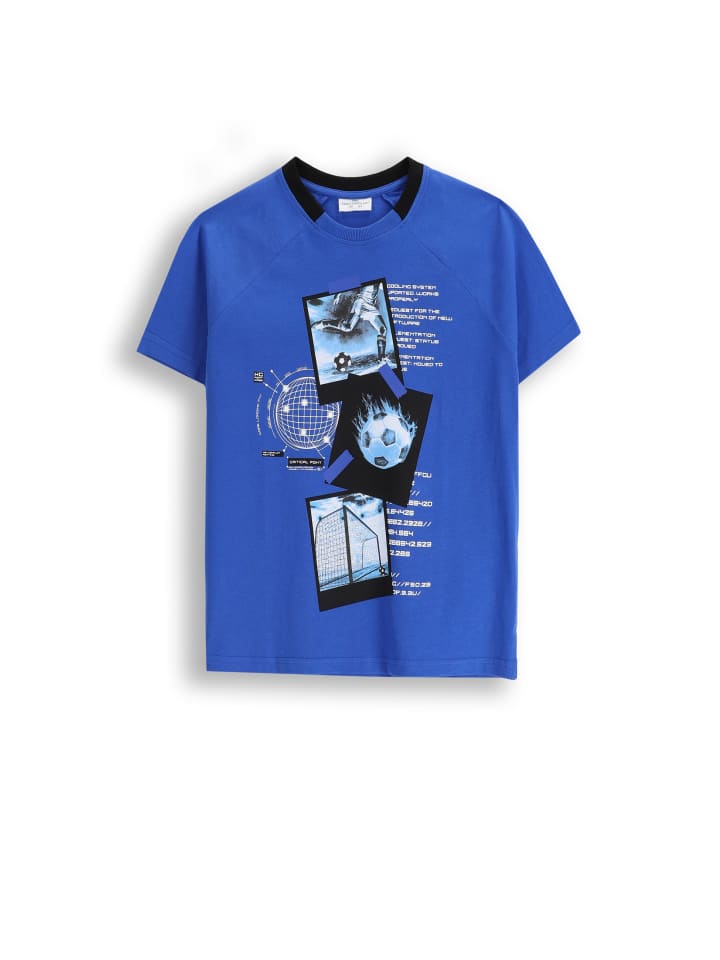 

Футболка Coccodrillo, кобальтовый синий